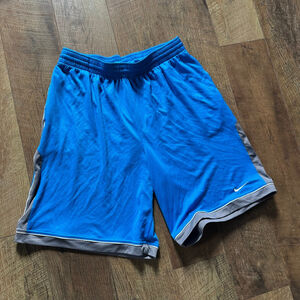 Men's Nike Blue & Gray Dri-FIT Athletic Shorts XL